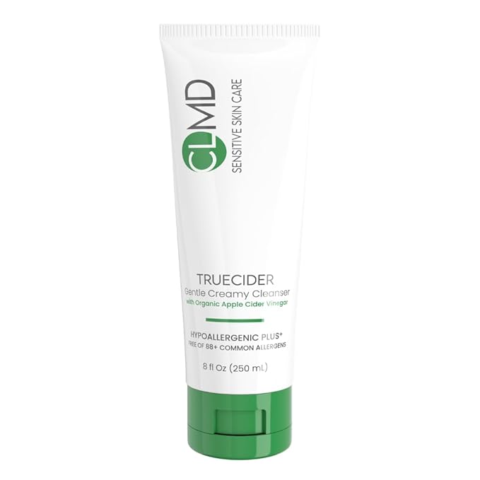 CLMD - TrueCider Gentle Creamy Cleanser – Hydrating Face Wash with Organic Apple Cider Vinegar – Restores Skin Barrier, Reduces Redness & Irritation – Suitable for Sensitive Skin – 8 fl oz