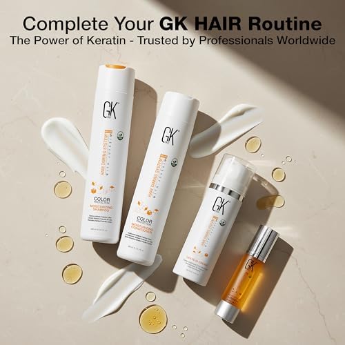 GK HAIR - Hair Oil Serum 1.69 Oz - Smooth Frizz Control & Shine Enhancement - Dry, Frizzy, Damaged & Dull Hair - Argan Oil Hair Serum with Plant Based Protein and Natural Silicones Lightweight Finish
