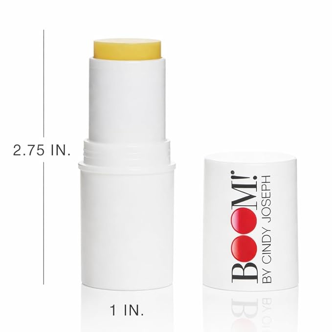 Boomstick GLO® Organic Moisture Stick, Multi-Use Balm for Lips, Face, Under Eyes, Dry Skin, Cuticles & Brows, Solid Travel Moisturizer with Olive Oil, Beeswax & Honey, Heritage 7 g