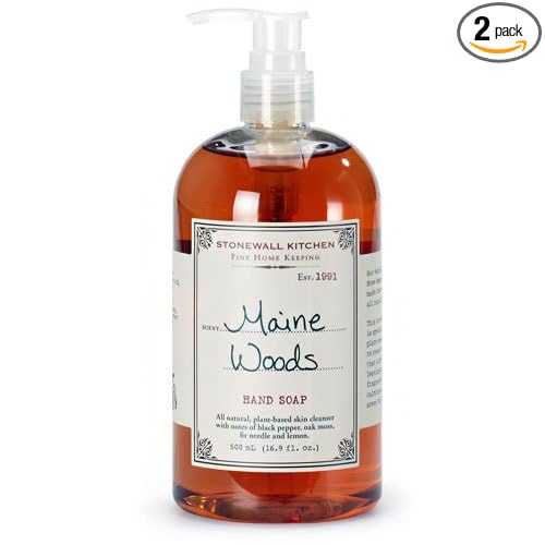 Stonewall Kitchen Maine Woods Hand Soap, 16.9 ounces (Pack of 2)