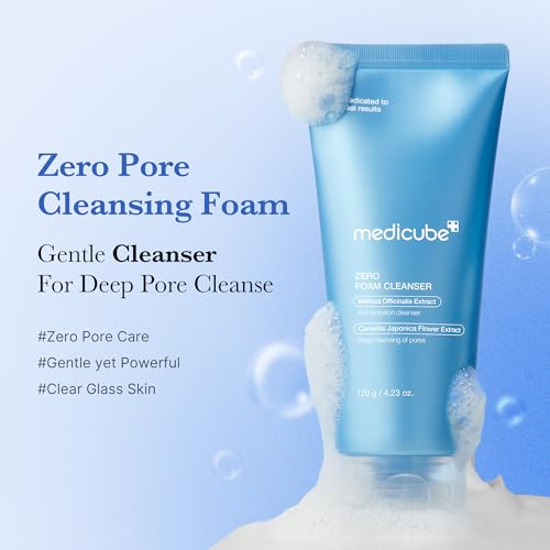 medicube Gentle Cleansing Duo: Zero Foam Cleanser and PDRN Jelly to Foam Cleanser | Deep and Hydrating Skincare, Korean Skincare
