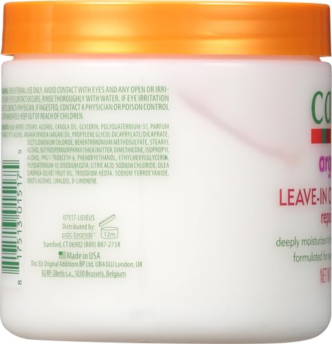 Cantu Leave-In Conditioning Repair Cream, 16 oz | Argan Oil | Pack of 2