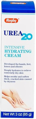 Rugby Urea 20 Intensive Hydrating Cream - 3 oz - Soothing Relief for Extremely Dry Skin