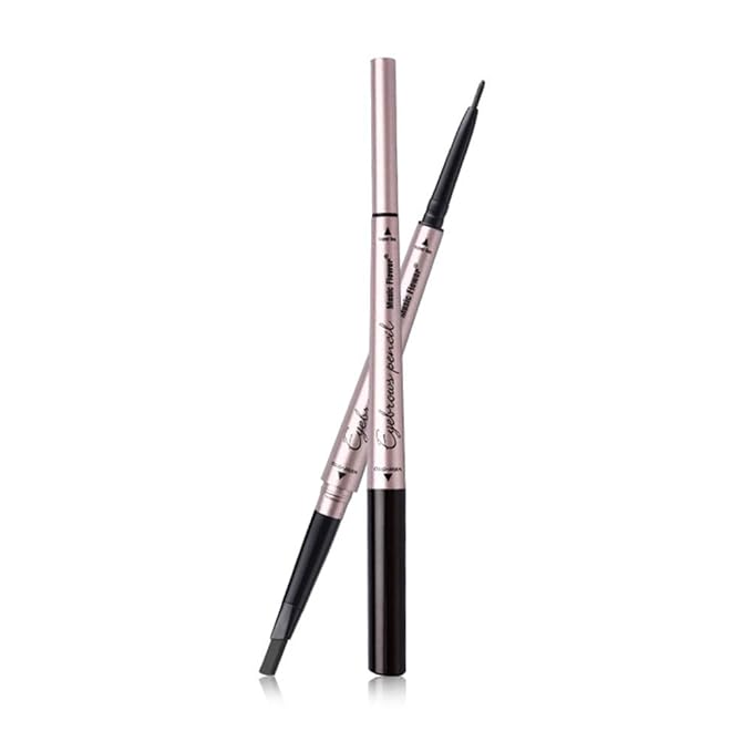 Vtrem Eyebrow Pencil Waterproof Double-headed Tatoo Eye Brow Pen Fine Carving Long Lasting Smudge-Proof for Natural Hair-Like Defined Stay All Day (3# Black)