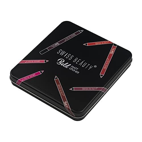 adceftp ty Bold Matte Lipliner Pencil Set | Long Stay | Smudge Free | Waterproof | Creamy Lip Liner Pencil| Multi Color, (1.6g x12) Pack Of 12