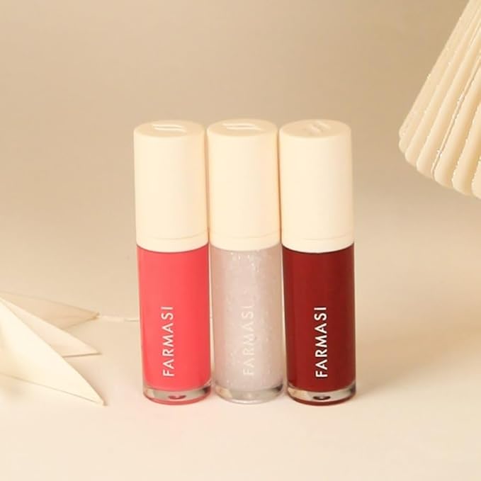 FARMASi Tinted Lip Plumper, Plumping Lip Gloss, Promoting Natural Circulation for Fuller, Younger Looking Lips, Hydrating, High-Shine, Volumizes, Lover