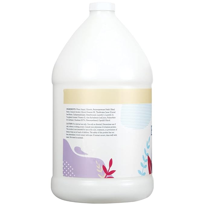 Ginger Lily Farms Botanicals Soothing Butter Lotion for Dry, Sensitive Skin, 100% Vegan & Cruelty-Free, Fragrance Free, 1 Gallon (128 fl oz) Refill (Pack of 4)