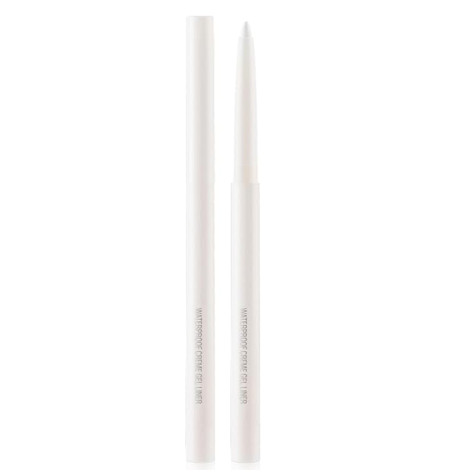 Eyeliner Pencil, Waterproof Eyeliner Long-lasting, White Eyeliners, High-Pigmented Colorful Eyeliners Easy To Use Eye Liner Pen for Women, White