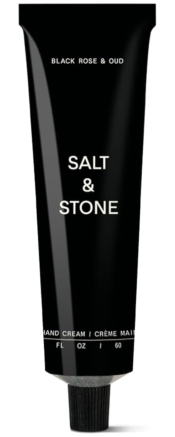Salt & Stone Hand Cream for Women & Men | Hydrates, Nourishes & Softens Skin | Restores Dry Cracked Hands | Fast-Absorbing | Cruelty-Free & Vegan | Black Rose & Oud 2 fl oz