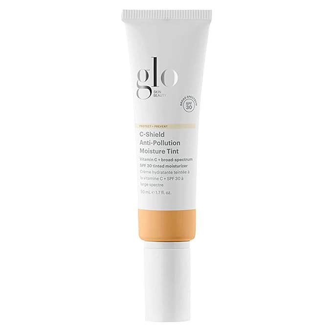 Glo Skin Beauty C-Shield Anti-Pollution Moisture Tint SPF 30, 3W-Light – Tinted Moisturizer with SPF, Lightweight Tinted Sunscreen for Face, Vitamin C & Squalane, Dewy Sheer Coverage, All Skin Types