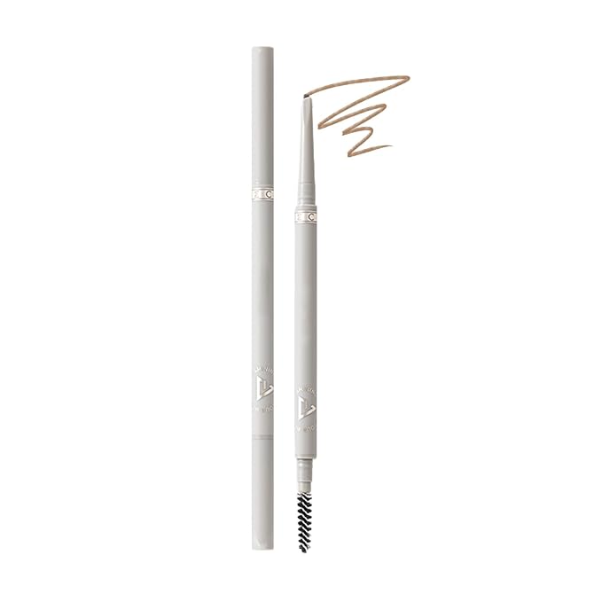 Eyebrow Pencil, Retractable Definer with Dual Brush, Ultra-Fine Tip for Precise Brow Makeup, Waterproof Gel Formula, Natural Hair-Like Strokes, Enhance Beauty (Tea Brown, Mini)