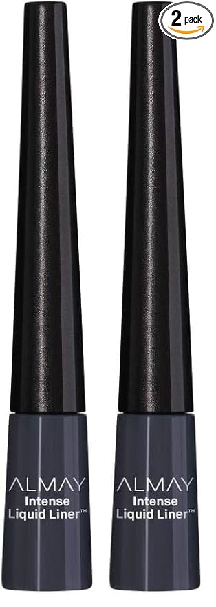 Almay Intense Liquid Eyeliner, Waterproof and Longwearing, Hypoallergenic, Cruelty Free, Fragrance Free, Ophthalmologist Tested, 223 Black Pearl, 0.08 oz (Pack of 2)