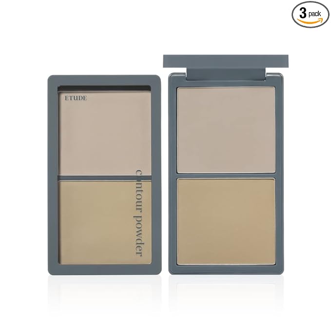 ETUDE Contour Powder - Re-illumination | Bronzer And Contour Palette To Effortlessly Define The Face Like A Selfie | Smooth, Velety Texture | Natural Look, brown, Korean Makeup, Perfect for Gift