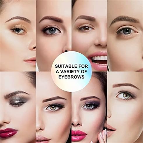 Eyebrow Stamp Stencil Kit - One-Step Eyebrow Stencil with 24 Reusable Thin & Thick Stencils, Long-Lasting Waterproof & Smudge-Proof Brow Stamp for Perfect Eye Makeup (Blonde)