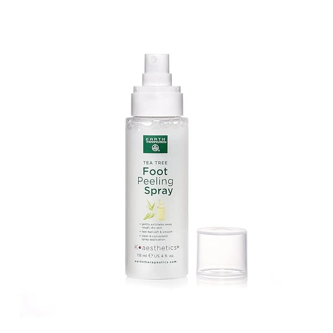 Earth Therapeutics Tea Tree Foot Peeling Spray – Convenient Spray for Buffing Away Calluses – Soothing Botanicals with Australian Tea Tree Oil – Exfoliate Dry Rough Skin