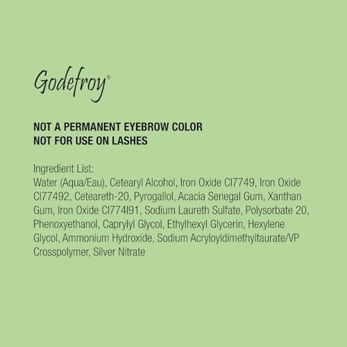 Godefroy Fast Acting Temporary Instant Brow Color, 3 Applications Per Package, Salon Quality Results, Light Brown