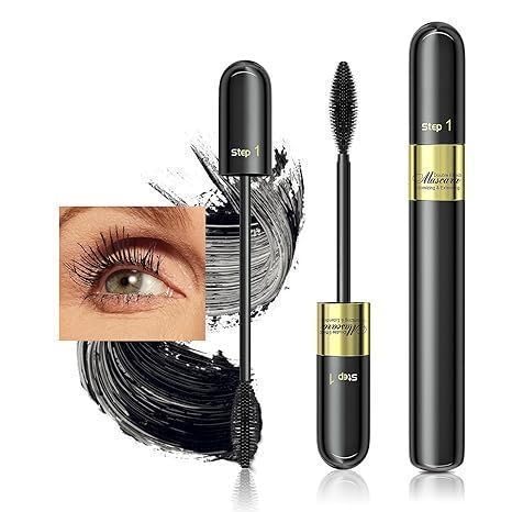 Waterproof Mascara Black, Mascara Volume and Length, Defining, Curling, Multiplying, Buildable Formula No Clumping Mascara for Older Women 60 Plus Eye Makeup Mothers Day Gifts