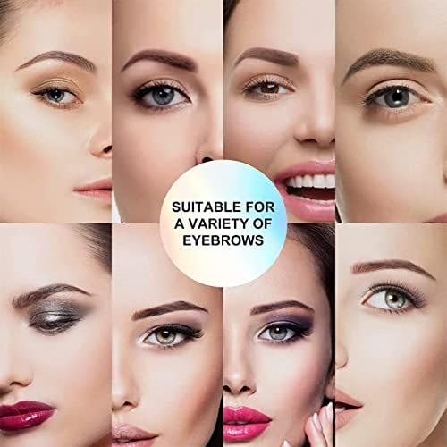 Eyebrow Stamp and Eyebrow Stencil Kit, Eye Brow Stencil Kit for Beginners 24 Reusable and Washable Eyebrow Shaping Kit, Brow Stencil and Stamp Kit Smudge-Proof & Long-Lasting (Dark Brown)