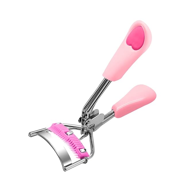 Pinkiou Eyelash Curler Stainless Steel with Brush Mascara Muffle False Eyelashes Accessory Best Professional Tool for Lashes Curls