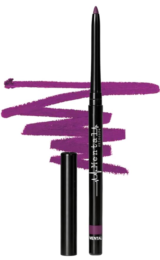 Purple Lip Liner – Creamy, High-Pigment Matte Color, Retractable - Long-Lasting & Non-Drying Makeup Lip Liner with Smooth Application for Defined Lips - No Feathering or Fading (Warrior)