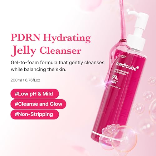 medicube Jelly & Oil Cleanser Duo: PDRN Jelly to Foam and Zero Pore Blackhead Cleansing Oil for Makeup Removal & Pore Care | Hydrating, Low-Irritation Daily Cleanse | Korean Skincare