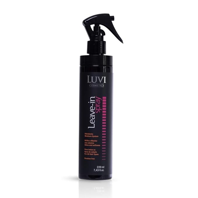 LUVI Leave In Spray Conditioner -Frizz & Damage Control -Multi-Benefit Hair Treatment -Nourishes -Detangles -Smoothes Hair Strands -Heat Protectant -All Hair Types (7.43 Fl Oz)
