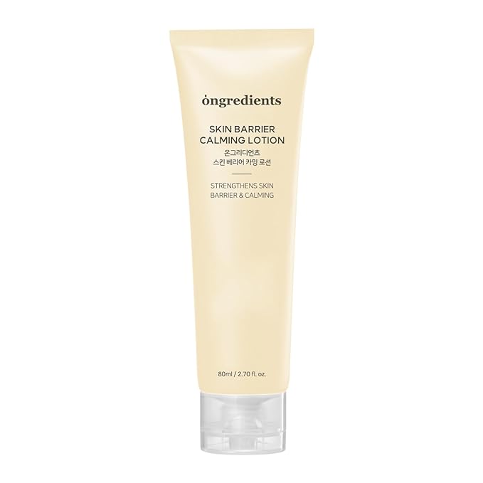 ONGREDIENTS Skin Barrier Calming Lotion | Lightweight Moisturizer for Dry, Sensitive Skin | Centella, 9-Peptide Complex, Glucose, Soothing, Calming, Hydrating | Vegan, Korean Skin Care (2.70 fl Oz)