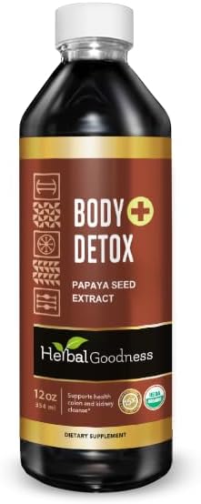 Herbal Goodness Body Detox Liquid 12oz - Natural Detox Drink & Colon Cleanser for Digestive Health, Immunity Boost, Gut Support, and Toxin Removal - Made in USA