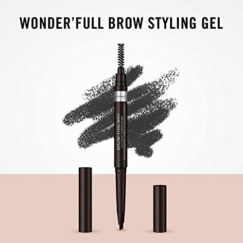 Rimmel Brow This Way Fill & Sculpt Eyebrow Definer, Soft Black