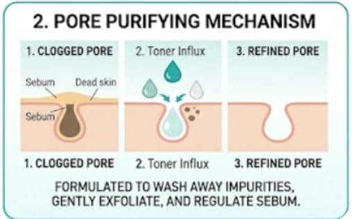 SKINMISO Pore Purifying Toner 8.4 fl oz/ 250ml with Licorice, Chives, and Marine Extracts for pH-Balancing and Deep Pore Cleansing, Made in Korea, K-Beauty