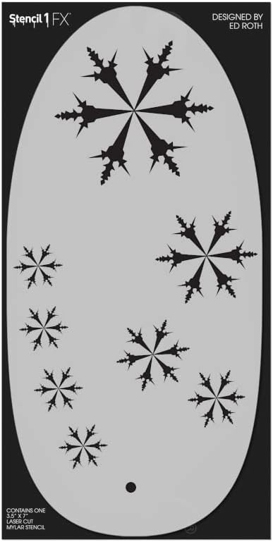 Stencil1FX Snowflakes Makeup Stencil - Snow Flake Eye Stencil Quality Reusable Stencils for Costumes, Dress Up, Halloween, Cosplay, Face Painting, Raves, Festivals