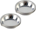 12pcs Makeup Palette Stainless Steel Small Round Paint Tray Artist Watercolours Paint Mixing Palette Tray