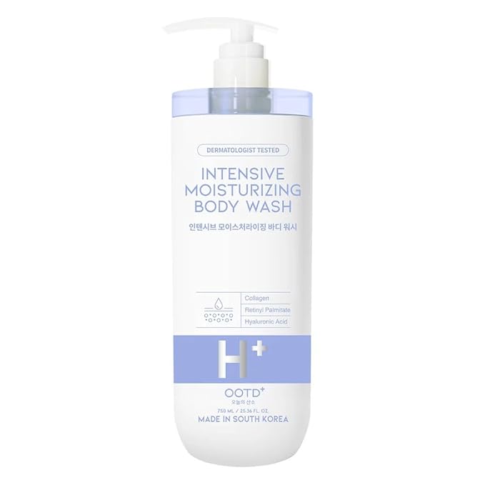 #OOTD Vitamin C Body Wash, 750ml (25.36 fl oz.) Gentle Daily Cleanser with Niacinamide for Dull & Sensitive Skin (Intensive Moisturizing Body Wash)