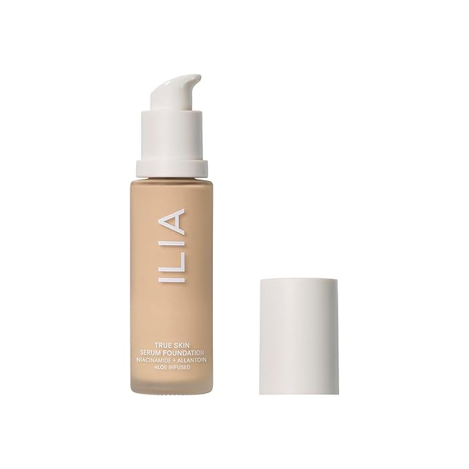 ILIA - True Skin Serum Foundation | Non-Comedogenic, Cruelty-Free, Vegan, Weightless Feel, Buildable Coverage, Safe for Sensitive Complexion (Molokai SF2.5)