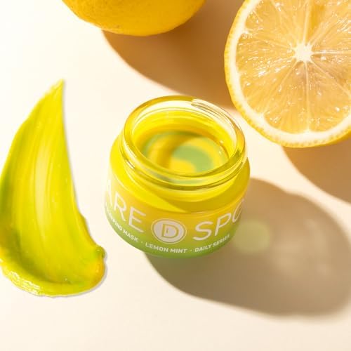 SPODARE Lemon Lip Mask, Hydrating Overnight Lip Sleeping Mask, Lip Moisturizer for Dry Cracked Lips Care, Dual-Color Lips Balm for Nourishing and Softening Lips, Minimizes Fine Lines - 12g