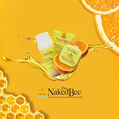 The Naked Bee Foot Balm for Restoration Heel (2 oz) Orange Blossom Honey Foot Balm - Intensive Repair & Cracked Heel Treatment - Deeply Moisturizing & Nourishing for Dry, Tired Feet