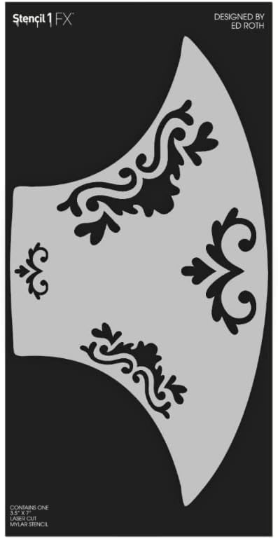Stencil1FX Flourishes 3 Eyes Makeup Stencil - Fairy Renaissance Elven Princess - Makeup Stencil for Costumes, Dress Up, Halloween, Cosplay, Face Painting, Raves, Festivals, Parades, Parties