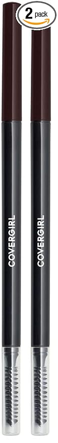 COVERGIRL - Easy Breezy Brow Micro-Fine + Define Pencil, Micro-fine tip, no sharpening required, Built-in spoolie-brush, 100% Cruelty-Free, (Pack of 2)