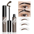 Eyebrow Gel - Peel Off Eyebrow Tint With Eyebrow Stencils, Long-lasting Brow Gel for Strong Hold & Natural Finish, Waterproof Eyebrow Makeup for Fuller & Defined Looking Brows (Gray Brown)