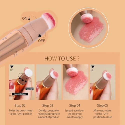 Contour Wand & Blush Wands Duo - Blush, 2 In 1 Liquid Contours Duo for Women with Applicator, Cream Beauty Stick Makeup (Wand01+02)