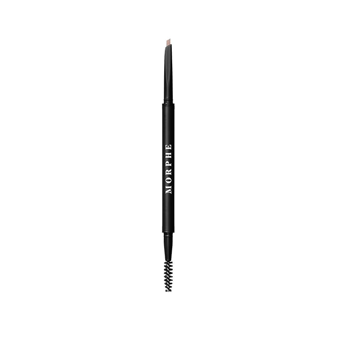 Morphe Definer Dual-Ended Brow Pencil & Spoolie - Eyebrow Pencil with Precision Slanted Tip for Shaping, Defining & Filling - Smooth, No-Tug Formula - Praline (0.003 oz)