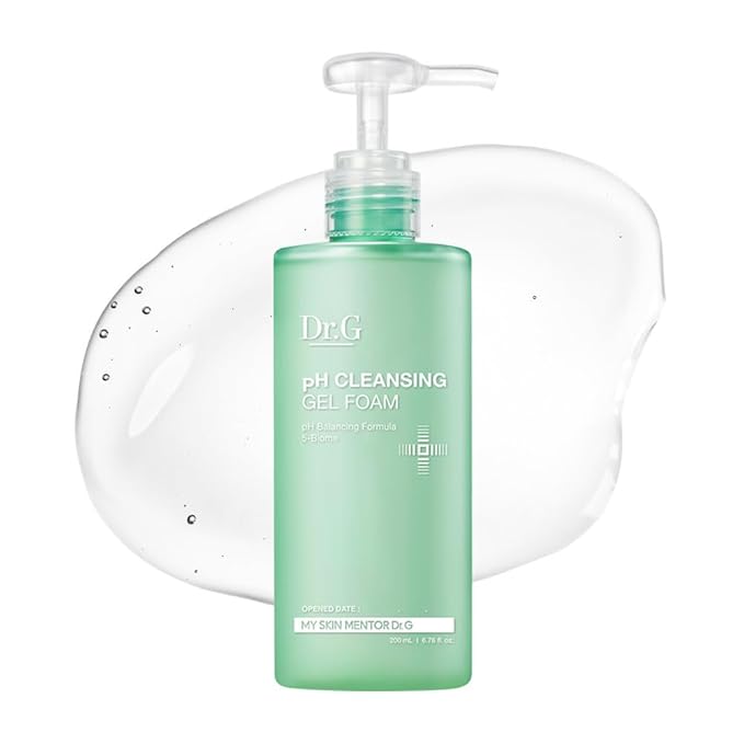 Dr.G pH Cleansing Gel Foam - Everyday Gentle Face Cleanser for All Skin Types - pH-Balanced - Hydrating - Deep Pore Cleansing - Safe for Daily Use on Sensitive Skin - Korean Skincare - 6.76 fl oz