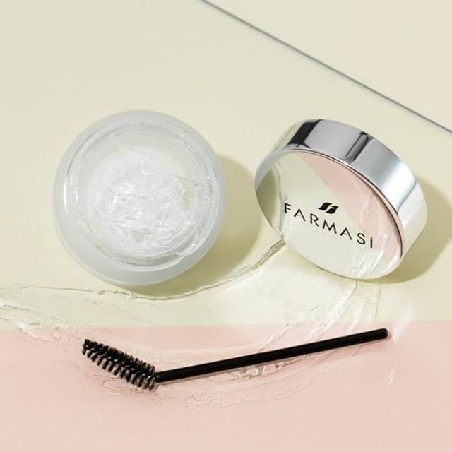 FARMASi Brow Setting Wax, Long Lasting Waterproof Clear Brow Styling Gel for 3D Feathered and Fluffy Brows, Include Brow Brush, 0.88 oz