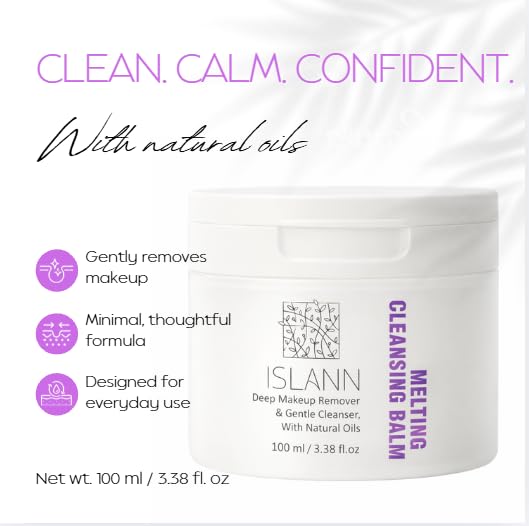 Melting Cleansing Balm 3.38 fl.oz / 100ml, K-Beauty Inspired Double Cleansing, Gentle Vegan Makeup Remover & Oil Cleanser, Clean Balm, Face Cleanser, Oil Based Cleanser