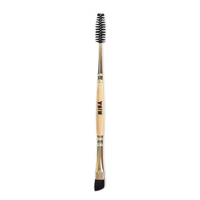 MinaiBrow Instant Hair Dye Kit Light Brown | 100% Grey Coverage Upto 30 Applications, Natural Spot Coloring Tinting Powder with Rose Water & Duo Angled Brush, Water & Smudge Proof