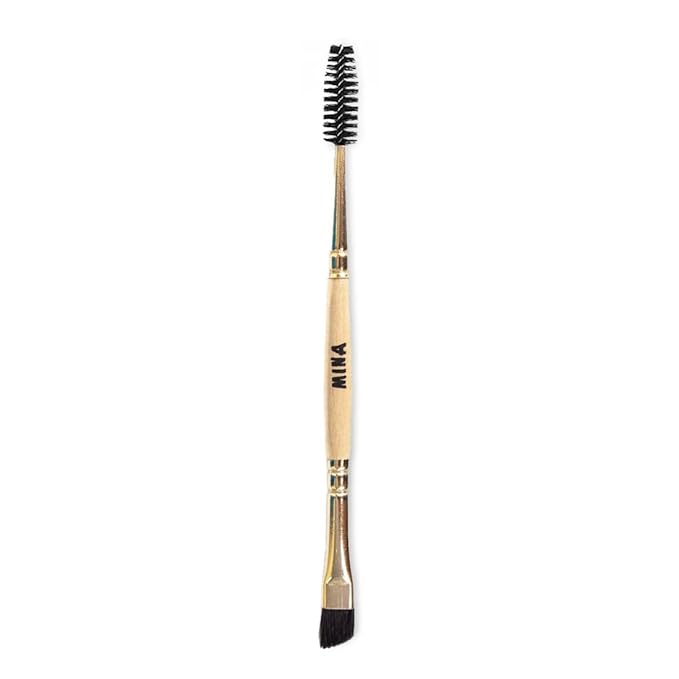MinaiBrow Light Brown Brow Tinting Powder with Duo Angled Brush | Water & Smudge Proof Instant Dye, 100% Gray Converge
