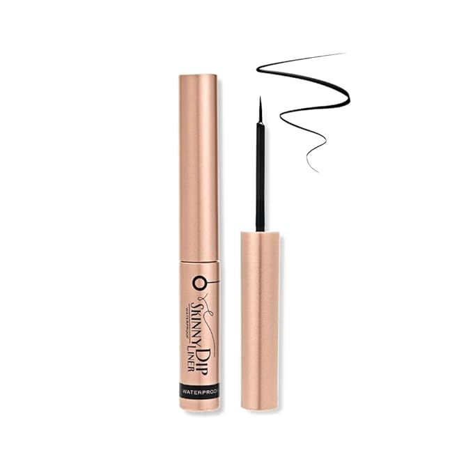 Skinny Dip Shiny Black Dip Liner – 24H Long Lasting Eyebrow Gel for Fluffy or Laminated Brows, Clear Vegan Brow Gel with Precise Applicator, Non-Flaky, Quick Dry, Cruelty-Free