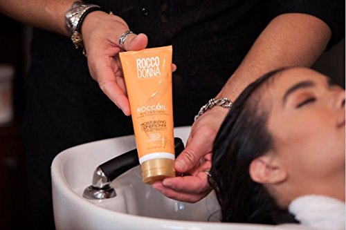 Rocco Donna Sulfate Free Moisturizing Conditioner, Intense Hydration, Smoothing and Shine for Color Treated Hair, with Xotic Oil Complex & Argan Oil, Paraben-free, Keratin Treatment Safe, 8 oz