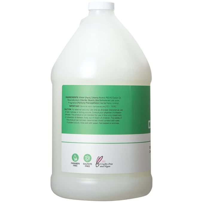 Ginger Lily Farms Club & Fitness Moisturizing Conditioner for Dry Hair, 100% Vegan & Cruelty-Free, Aloe Vera Scent, 1 Gallon (128 fl oz) Refill, white (Pack of 4)