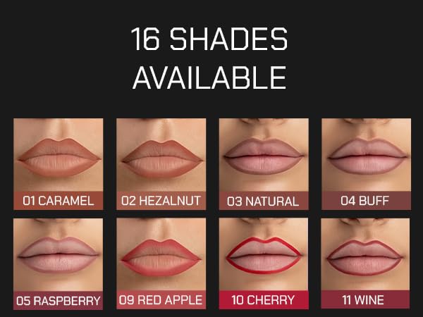 Radiant Professional Waterproof Lip Liner Pencil – Long Lasting, Creamy & Highly Pigmented Lipliner with Vitamin E & Jojoba Oil – Smudge-Proof, Smooth Lip Contour, 1.20 g (27 RUBY)